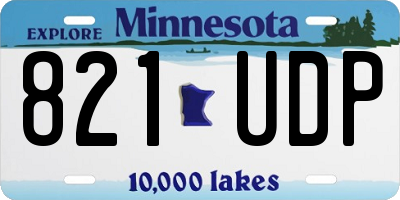 MN license plate 821UDP