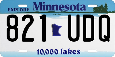 MN license plate 821UDQ