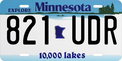 MN license plate 821UDR