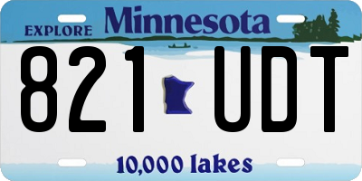 MN license plate 821UDT