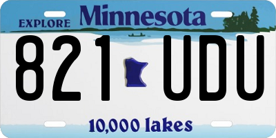 MN license plate 821UDU