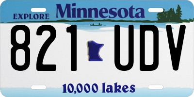MN license plate 821UDV