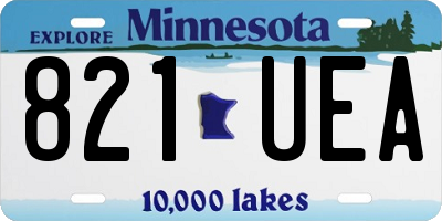 MN license plate 821UEA