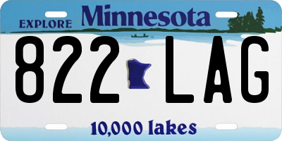 MN license plate 822LAG