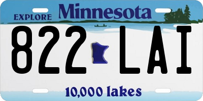 MN license plate 822LAI