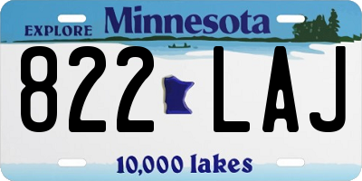 MN license plate 822LAJ