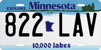MN license plate 822LAV