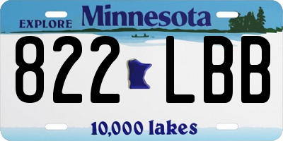 MN license plate 822LBB