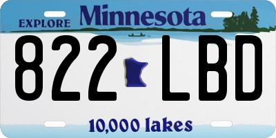 MN license plate 822LBD