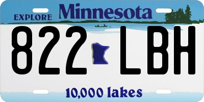 MN license plate 822LBH