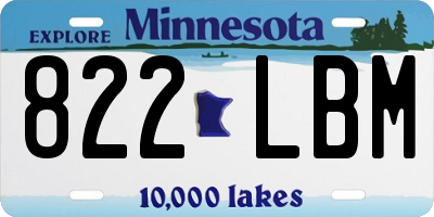 MN license plate 822LBM