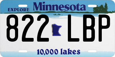 MN license plate 822LBP