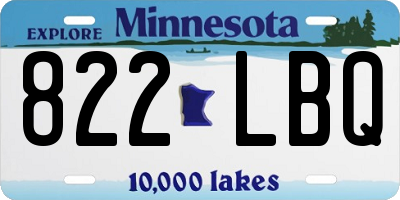 MN license plate 822LBQ