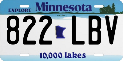 MN license plate 822LBV
