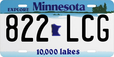 MN license plate 822LCG