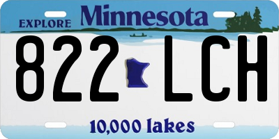 MN license plate 822LCH