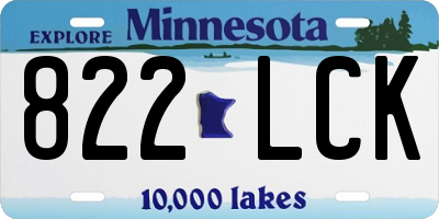 MN license plate 822LCK