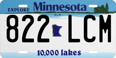 MN license plate 822LCM