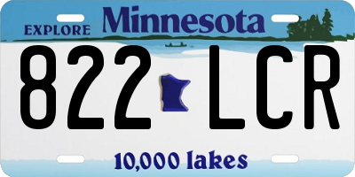 MN license plate 822LCR