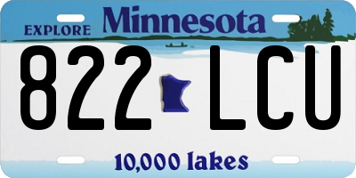 MN license plate 822LCU