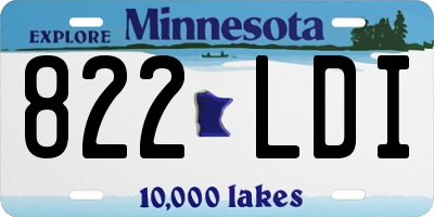 MN license plate 822LDI