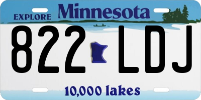 MN license plate 822LDJ