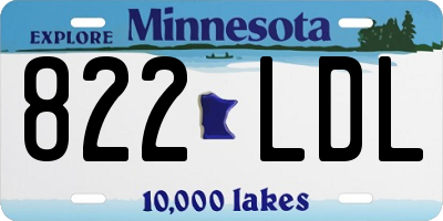 MN license plate 822LDL