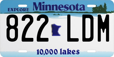 MN license plate 822LDM