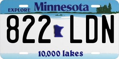 MN license plate 822LDN