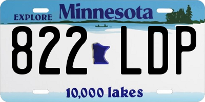 MN license plate 822LDP