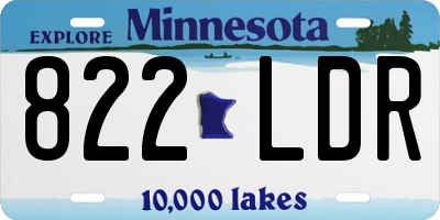 MN license plate 822LDR