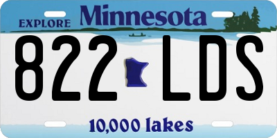 MN license plate 822LDS