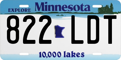 MN license plate 822LDT