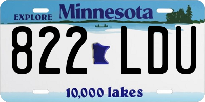 MN license plate 822LDU
