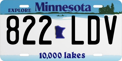 MN license plate 822LDV