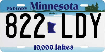 MN license plate 822LDY
