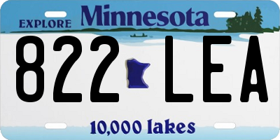 MN license plate 822LEA
