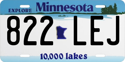 MN license plate 822LEJ