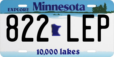 MN license plate 822LEP