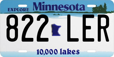 MN license plate 822LER