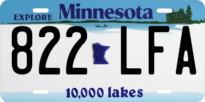 MN license plate 822LFA