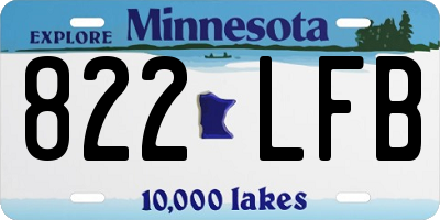 MN license plate 822LFB