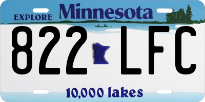 MN license plate 822LFC
