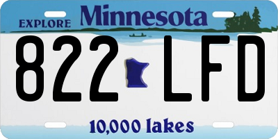 MN license plate 822LFD