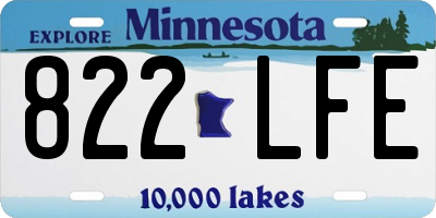 MN license plate 822LFE