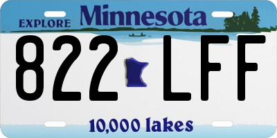 MN license plate 822LFF