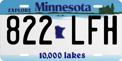 MN license plate 822LFH