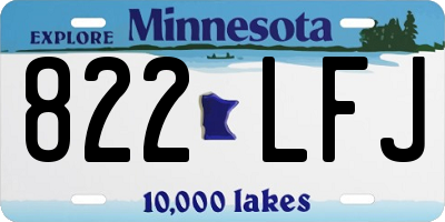 MN license plate 822LFJ