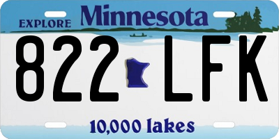 MN license plate 822LFK