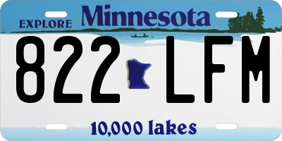 MN license plate 822LFM